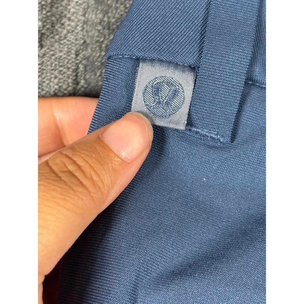 Lululemon Commission Shorts 33 Blue Gray Golf Commuter Technical Stretch LM7BMIS
